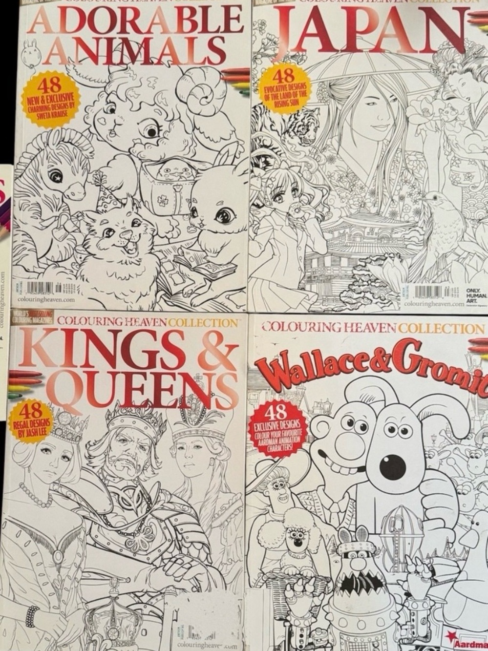 Colouring Heaven Collection Adults Coloring Book Set - Black & White Covers